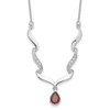 Lex & Lu Sterling Silver w/Rhodium Necklace LALQX954GA - Lex & Lu