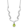 Lex & Lu Sterling Silver w/Rhodium Necklace LALQX954PE - Lex & Lu