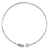 Lex & Lu 14k White Gold Diamond Moon & Star Flexible Bangle Bracelet - 2 - Lex & Lu