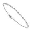 Lex & Lu 14k White Gold Diamond Bangle Bracelet LAL473 - 3 - Lex & Lu