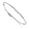 Lex & Lu 14k White Gold Graduated Diamond Bangle Bracelet - Lex & Lu