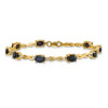 Lex & Lu 14k Yellow Gold Diamond and Sapphire Bracelet LAL568 - 3 - Lex & Lu
