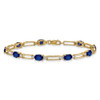 Lex & Lu 14k Yellow Gold Diamond and Sapphire Gemstone Bracelet - 3 - Lex & Lu