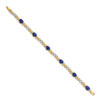 Lex & Lu 14k Yellow Gold Diamond and Sapphire Bracelet LAL576 - 2 - Lex & Lu