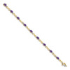 Lex & Lu 14k Yellow Gold Amethyst/Diamond Bracelet LAL590 - 2 - Lex & Lu