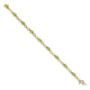 Lex & Lu 14k Yellow Gold Peridot & Diamond Bracelet - 2 - Lex & Lu