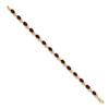 Lex & Lu 14k Yellow Gold Floral Diamond/Garnet Bracelet - 2 - Lex & Lu