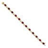 Lex & Lu 14k Yellow Gold Garnet/Diamond Bracelet - 2 - Lex & Lu