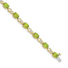 Lex & Lu 14k Yellow Gold Peridot/Diamond Bracelet - Lex & Lu