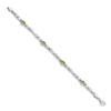 Lex & Lu 14k White Gold Peridot Bracelet - 2 - Lex & Lu