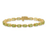 Lex & Lu 14k Yellow Gold 6x4mm Oval Peridot bracelet - 3 - Lex & Lu