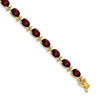 Lex & Lu 14k Yellow Gold Garnet Bracelet - Lex & Lu