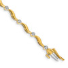 Lex & Lu 14k Yellow Gold Diamond Bracelet LAL674 - Lex & Lu