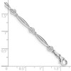 Lex & Lu 14k White Gold Diamond Heart Bracelet - 3 - Lex & Lu