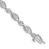 Lex & Lu 14k White Gold Diamond Bracelet LAL698 - Lex & Lu