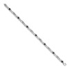 Lex & Lu 14k White Gold White & Black Diamond Bracelet - 2 - Lex & Lu