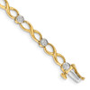 Lex & Lu 14k Yellow Gold Diamond Bracelet LAL706 - Lex & Lu