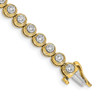 Lex & Lu 14k Yellow Gold Diamond Circle Link Bracelet LAL740 - Lex & Lu