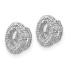 Lex & Lu 14k White Gold Diamond Earring Jackets LAL770 - 2 - Lex & Lu