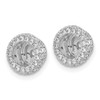 Lex & Lu 14k White Gold Diamond Earring Jackets LAL774 - 2 - Lex & Lu