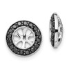 Lex & Lu 14k White Gold Black Diamond Earring Jackets LAL780 - Lex & Lu