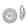 Lex & Lu 14k White Gold Diamond Earring Jackets LAL781 - Lex & Lu