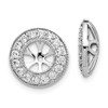 Lex & Lu 14k White Gold Diamond Earring Jackets LAL784 - Lex & Lu