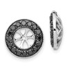 Lex & Lu 14k White Gold Black Diamond Earring Jackets LAL788 - Lex & Lu