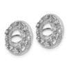 Lex & Lu 14k White Gold Diamond Earring Jackets LAL791 - 2 - Lex & Lu