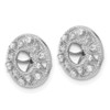 Lex & Lu 14k White Gold Diamond Earring Jackets LAL793 - 2 - Lex & Lu