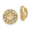 Lex & Lu 14k Yellow Gold Diamond Earring Jackets LAL794 - Lex & Lu