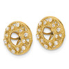 Lex & Lu 14k Yellow Gold Diamond Earring Jackets LAL794 - 2 - Lex & Lu