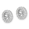 Lex & Lu 14k White Gold Diamond Earring Jackets LAL798 - 2 - Lex & Lu