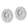 Lex & Lu 14k White Gold Diamond Earring Jackets LAL807 - 2 - Lex & Lu