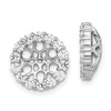 Lex & Lu 14k White Gold Diamond Earring Jackets LAL813 - Lex & Lu