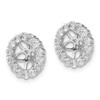Lex & Lu 14k White Gold Diamond Earring Jackets LAL813 - 2 - Lex & Lu