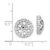 Lex & Lu 14k White Gold Diamond Earring Jackets LAL815 - 3 - Lex & Lu