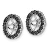 Lex & Lu 14k White Gold Black Diamond Earring Jackets LAL816 - 2 - Lex & Lu