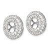 Lex & Lu 14k White Gold Diamond Earring Jackets LAL820 - 2 - Lex & Lu