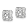 Lex & Lu 14k White Gold Diamond Earring Jackets LAL821 - 2 - Lex & Lu