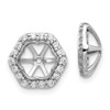 Lex & Lu 14k White Gold Diamond Earring Jackets LAL835 - Lex & Lu