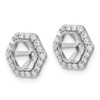 Lex & Lu 14k White Gold Diamond Earring Jackets LAL835 - 2 - Lex & Lu