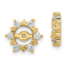Lex & Lu 14k Yellow Gold AA Diamond Earring Jackets LAL863 - Lex & Lu