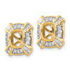 Lex & Lu 14k Yellow Gold Diamond Earring Jackets LAL865 - 2 - Lex & Lu