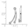 Lex & Lu 14k White Gold AA Diamond Earring Jackets LAL869 - 3 - Lex & Lu