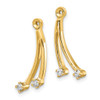 Lex & Lu 14k Yellow Gold AA Diamond Earring Jackets LAL870 - 2 - Lex & Lu