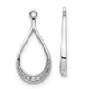 Lex & Lu 14k White Gold Diamond Earring Jackets LAL871 - Lex & Lu