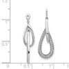 Lex & Lu 14k White Gold Diamond Earring Jackets LAL883 - 3 - Lex & Lu