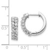 Lex & Lu 14k White Gold Diamond Hoop Earrings LAL897 - 4 - Lex & Lu