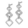 Lex & Lu 14k White Gold Diamond Fancy Dangle Earrings LAL899 - 2 - Lex & Lu